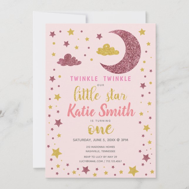 Invitation Twinkle Twinkle Little Star (Devant)