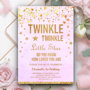 Invitation Twinkle Twinkle Little Star 1er anniversaire
