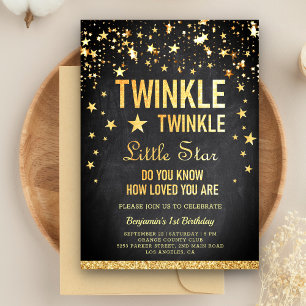 Invitation Twinkle Twinkle Little Star 1er anniversaire