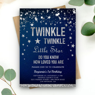 Invitation Twinkle Twinkle Little Star 1er anniversaire