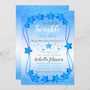 Invitation Twinkle Twinkle Little Star - Baby Boy Show