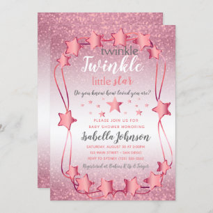 Invitation Twinkle Twinkle Little Star - Baby Girl Douche