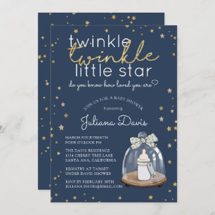 Invitation Twinkle Twinkle Little Star Baby shower