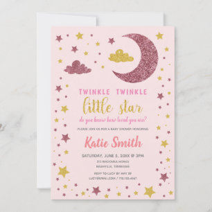 Invitation Twinkle Twinkle Little Star Baby shower