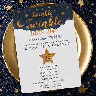 Invitation Twinkle Twinkle Little Star Baby shower