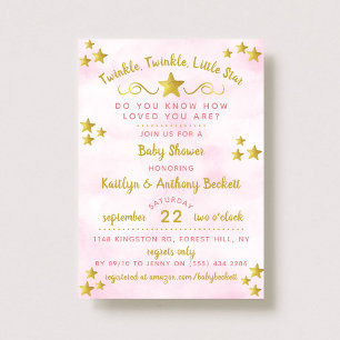 Invitation Twinkle Twinkle Little Star Baby shower