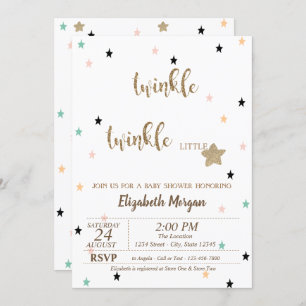 Invitation Twinkle Twinkle Little Star Baby shower