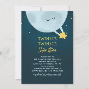 Invitation Twinkle Twinkle Little Star Baby shower   Lune