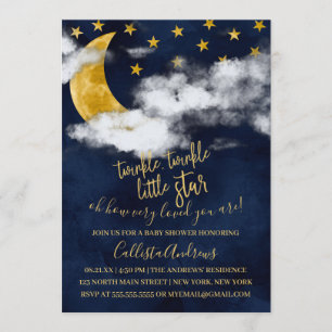 Invitation Twinkle Twinkle Little Star Citation Baby shower d