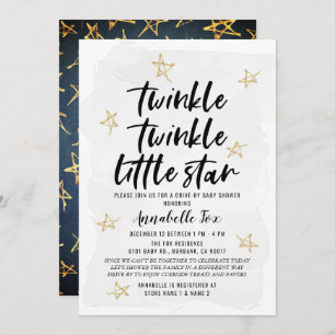 Invitation Twinkle Twinkle Little Star Drive-by Baby shower