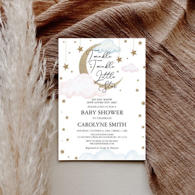 Invitation Twinkle Twinkle Little Star Genre Reveal Party (Créateur téléchargé)