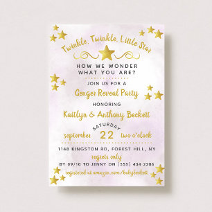 Invitation Twinkle Twinkle Little Star Genre Reveal Party