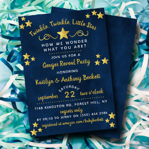 Invitation Twinkle Twinkle Little Star Genre Reveal Party
