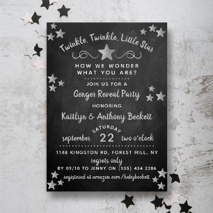 Invitation Twinkle Twinkle Little Star Genre Reveal Party