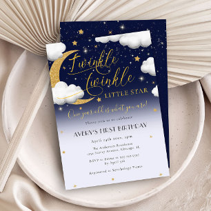 Invitation Twinkle Twinkle Little Star Premier anniversaire