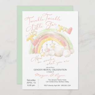 Invitation Twinkle Twinkle Little Star Rainbow Genre Reveal