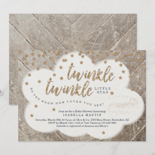 Invitation Twinkle Twinkle Little Star Unisex Baby shower