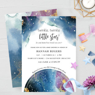 Invitation Twinkle, Twinkle Little Star Unisex Baby shower