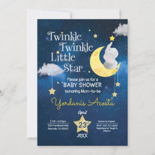 Invitation Twinkle Twinkle Petite étoile baby shower invitati