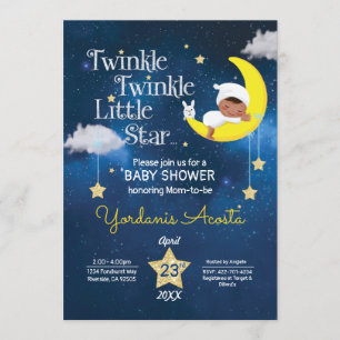 Invitation Twinkle Twinkle Petite étoile baby shower invitati