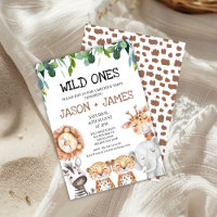 Twins Leopards Wild Ones Safari 1er anniversaire