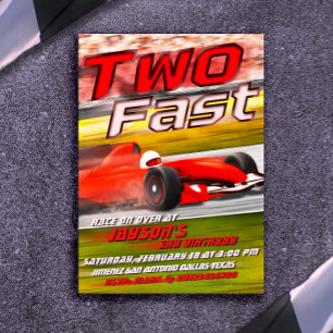 Invitation Two Fast - Racing 2e anniversaire