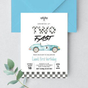 Invitation TWO Fast Vintage Race Car 2e Anniversaire