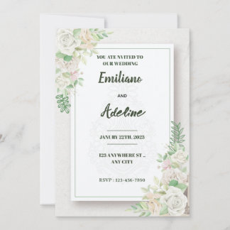 Invitation Two Hearts, One Love