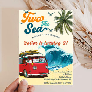 Invitation Two Sea Surf Beach 2e anniversaire