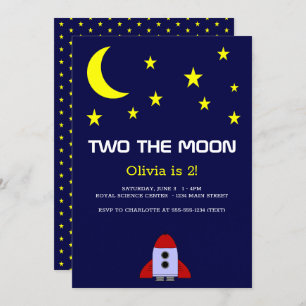 Invitation Two The Moon Rocket Ship 2e anniversaire