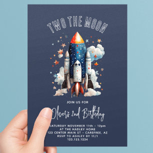 Invitation Two The Moon Rocket Ship 2e anniversaire
