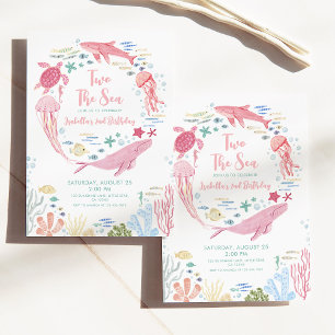 Invitation Two The Sea Girls 2e anniversaire