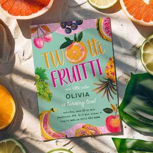 Invitation TWO-tti Fruitti Whimsical 2e anniversaire