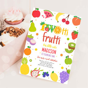 Invitation Two-tti Frutti Twotti Fruit Tropical 2e Anniversai