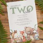 Invitation Two Wild | Woodland Animal Kids Birthday Party<br><div class="desc">Are you planning a special birthday celebration for your childs 2nd birthday? Celebrate your childs growing independence and love of animals with this adorable Sweet Woodland Animal two wild Birthday Invitation! Featuring a sweet and fun woodland animal design, this invitation will make your child’s birthday extra special. The font styles...</div>