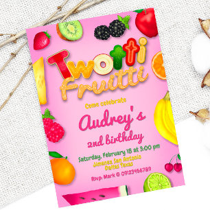 Invitation Twotti Fruitti - Fruits Anniversaire