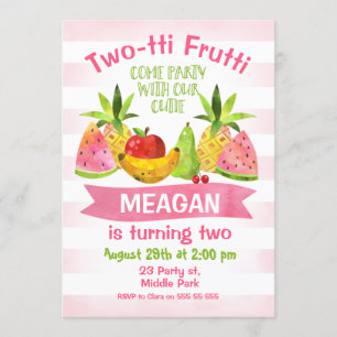 Invitation Twotti Frutti 2e anniversaire