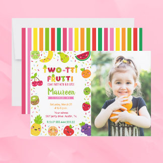 Invitation Twotti frutti 2ème anniversaire PHOTO