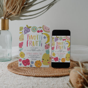 Invitation Twotti Frutti fête du deuxième anniversaire