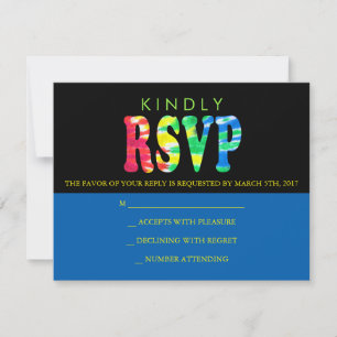 Invitation TYE DYE Bar Mitzvah Demande de réponse