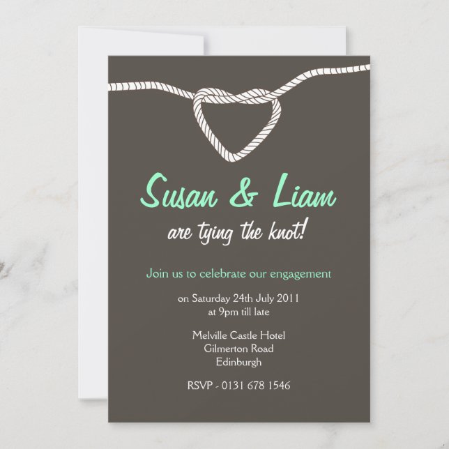 Invitation Tying the Knot Engagement Party (Devant)