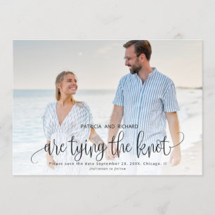 Invitation Tying The Knot Wedding Enregistrer La Date Photo