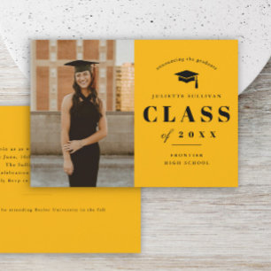 Invitation Type minimal de photo Partie de graduation