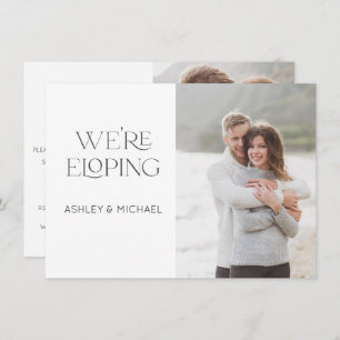 Invitation Type moderne Nous sommes Eloping 2 Photo Réception