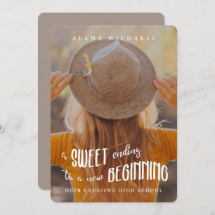 Invitation Type Whimsical Photo 2023 Graduation Party Taupe