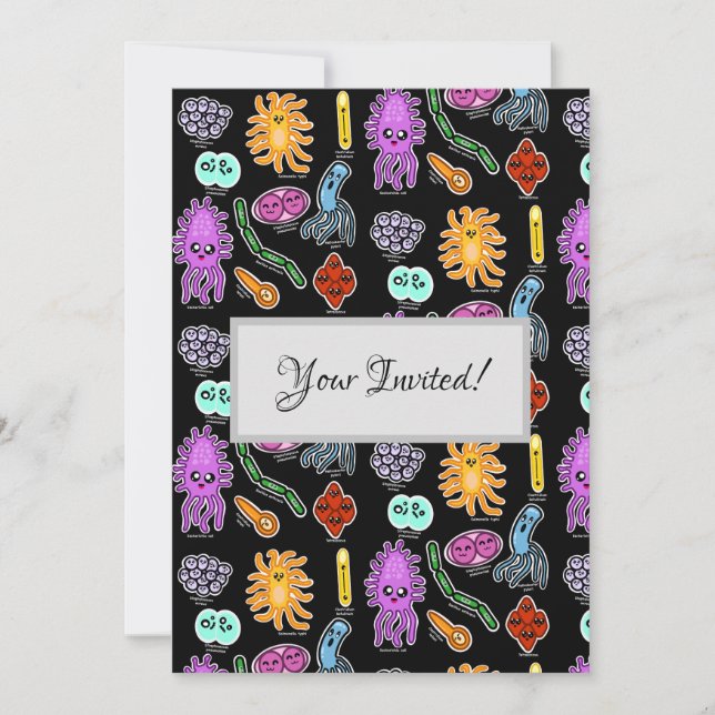 Invitation Types De Bactéries (Devant)