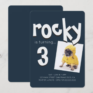 Invitation Typographie Cool moderne de l'anniversaire des ani