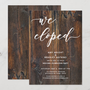 Invitation Typographie de bois texturé écriture manuscrite No