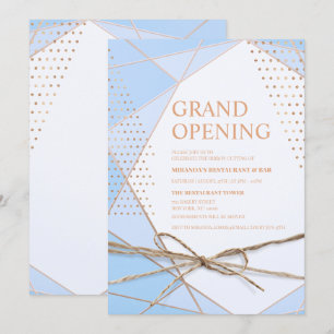 Invitation Typographie de la parties scintillant d'or Restaur