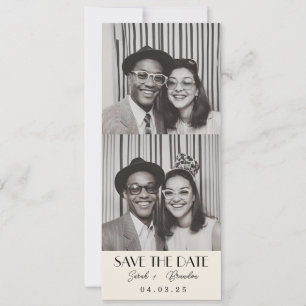 Invitation Typographie de la photo rétro Code postal Enregist